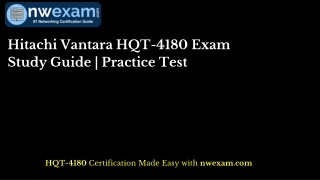 Hitachi Vantara HQT-4180 Exam Study Guide | Practice Test