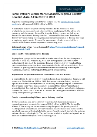 Parcel Delivery Vehicle Market