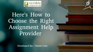 Here's How to Choose the Right Assignment Help Provider