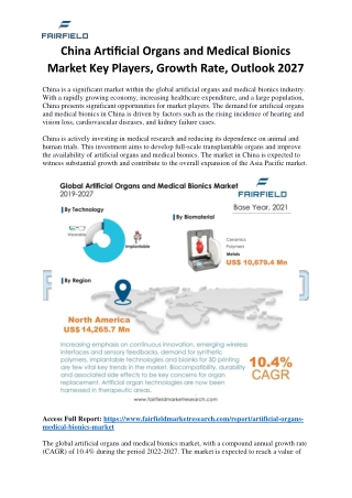 China Artificial Organs and Medical Bionics Market Key Players, Growth 2027