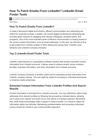 How To Fetch Emails From LinkedIn LinkedIn Email Finder Tools (1)