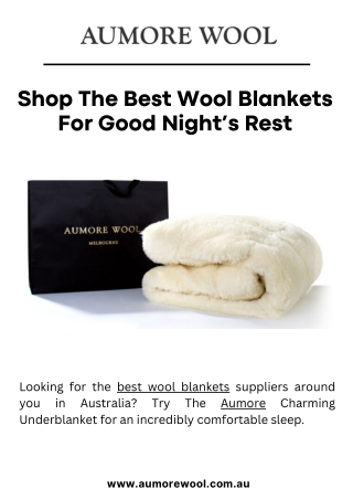 Shop The Best Wool Blankets For Good Night’s Rest | Aumore Wool