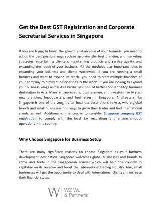 Streamline Business Compliance with Corporate Secretarial Services in Singapore