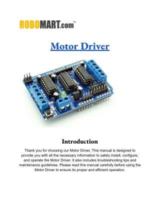 "Ultimate Motor Driver: Unleash the Power of Your DC Motors and Vibration Motors