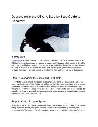 Depression in the USA_ A Step-by-Step Guide to Recovery