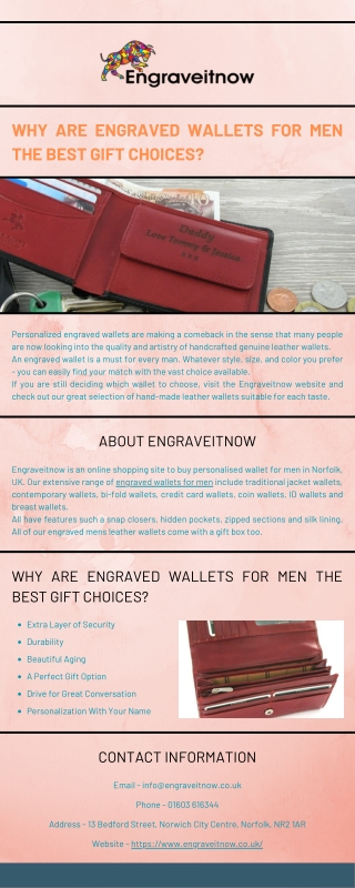 Why are Engraved Wallets for Men the Best Gift Choices