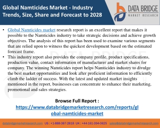 Namticides - Agricultural & Animal feed