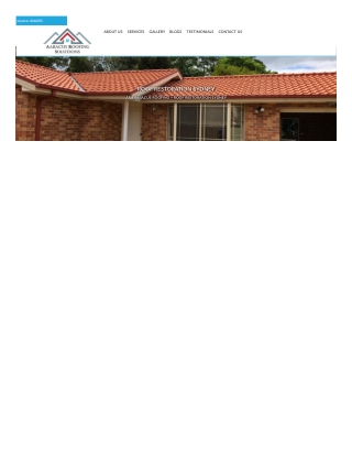 Roof Restoration Sydney