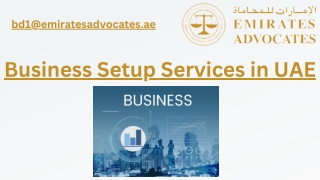 Business Setup Services in UAE