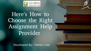 How to Choose the Right Assignment Help Provider