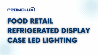 Food Retail Refrigerated Display Case Led Lighting