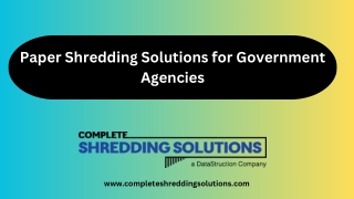 Paper Shredding Solutions for Government Agencies