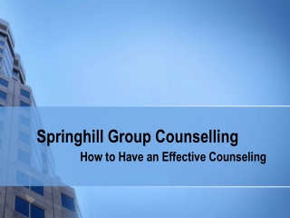 How to Have an Effective Counseling