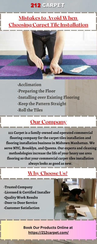 Mistakes to Avoid When  Choosing Carpet Tile Installation