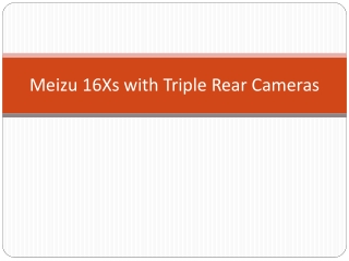 Meizu 16Xs with Triple Rear Cameras