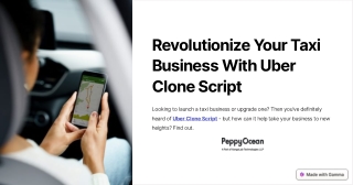 Revolutionize Your Taxi Business With Uber Clone Script
