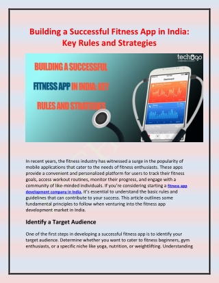 Building a Successful Fitness App in India: Key Rules and Strategies