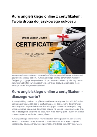 Kurs angielskiego online z certyfikatem_ Twoja droga do językowego sukcesu