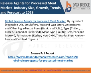 Release Agents for Processed Meat Market