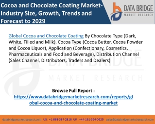 Cocoa and Chocolate Coating Market