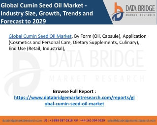 Global Cumin Seed Oil Market