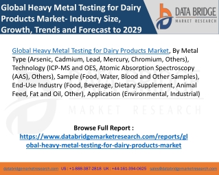 Global Heavy Metal Testing for Dairy Products Market