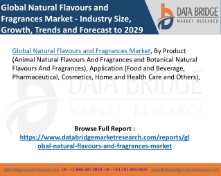 Global Natural Flavours and Fragrances Market