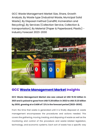 GCC Waste Management Market