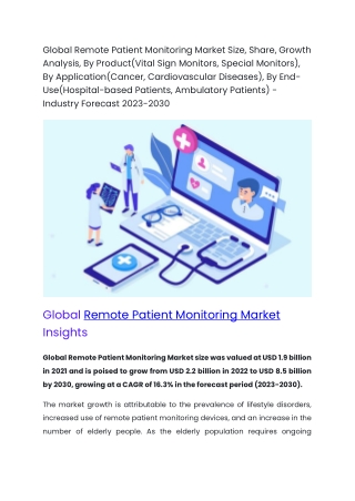 Global Remote Patient Monitoring Market
