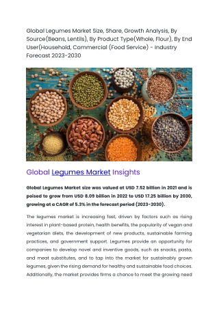 Global Legumes Market