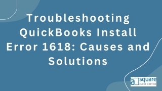 How to Troubleshoot QuickBooks Error 1618 During Installation.