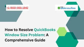 How to Resolve QuickBooks Display Issue | QuickBooks Window Size Problem