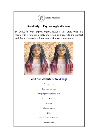 Braid Wigs  Expresswigbraids.com