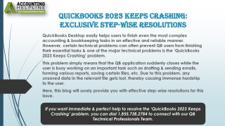 A proper guide to troubleshoot QuickBooks 2023 Keeps Crashing Issue