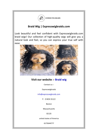 Braid Wig  Expresswigbraids.com