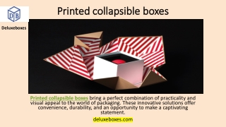 Printed collapsible boxes