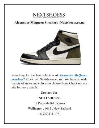 Alexander Mcqueen Sneakers  Nextshoess.co.nz