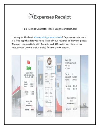 Fake Receipt Generator Free  Expensesreceipt