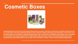 Cosmetic Boxes