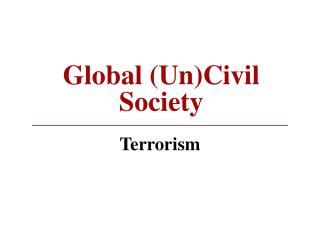 Global (Un)Civil Society