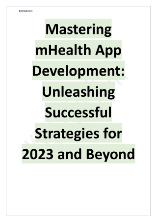 Successful Strategies For mHealth App Development in 2023