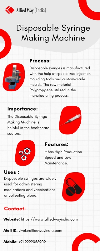 Check the new outlet document on Disposable Syringe Making Machine!