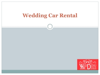 Wedding Car Rental