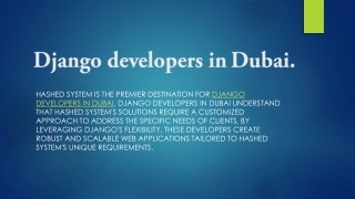 Django Developers in Dubai