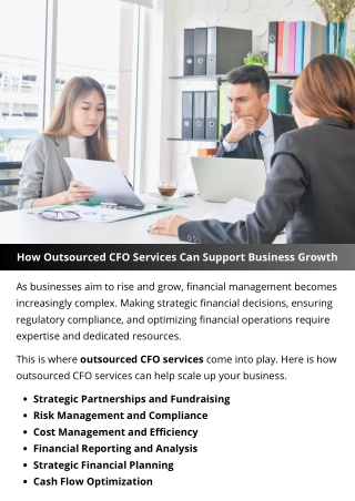 How Outsourced CFO Services Can Support Business Growth