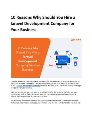 10 Reasons Why Should You Hire a laravel development Company for Your Business