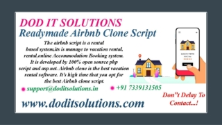 Airbnb Clone Script - DOD IT SOLUTIONS