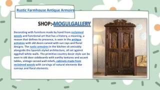 Rustic Farmhouse Antique Armoire