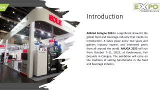 ANUGA Cologne 2023 A Global Foods and Beverages Hub