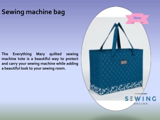 Sewing machine bag